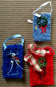 Christmas Ornaments - Doors pattern (set of 3)