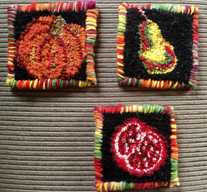 Fall Harvest Coasters pattern (set of 4)